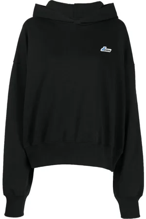 We11 Done Logo Embroidered Wappen cotton hoodie
