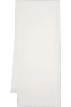 Faliero Sarti Sequin-detail frayed-brim scarf