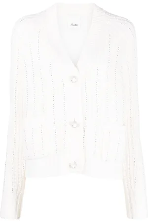 Allude Rhinestone-embellished wool-blend cardigan