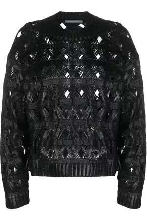 Alberta Ferretti Open-knit crew-neck jumper