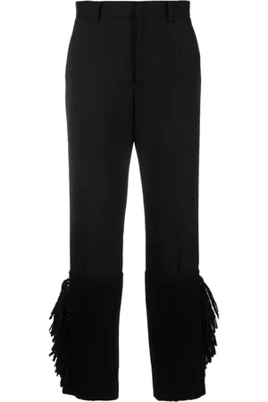 UNDERCOVER Frayed-trim cropped trousers