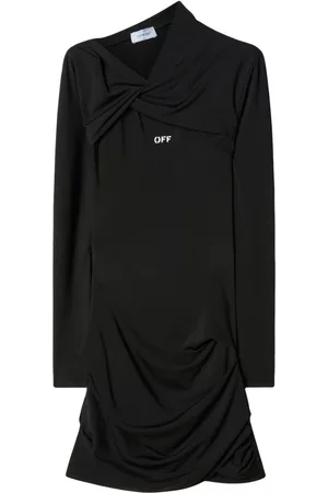 OFF-WHITE Off Stamp twist-detail minidress