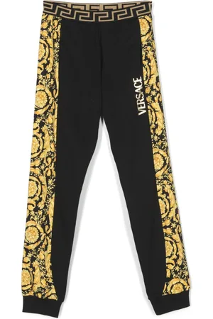 VERSACE Barocco Kids-print cotton track pants
