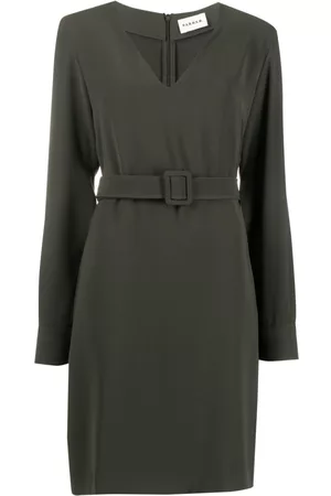 P.A.R.O.S.H. Belted V-neck minidress