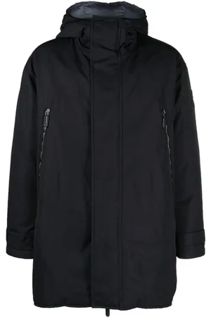 Giorgio Armani Logo-embroidered padded coat