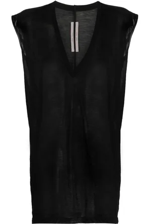 Rick Owens Semi-sheer cotton tank top