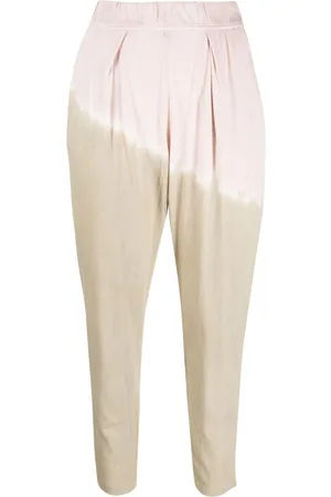 RAQUEL ALLEGRA Tie-dye print cotton trousers