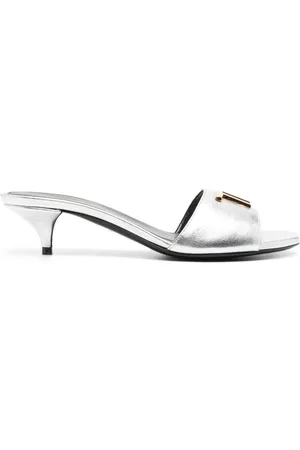 Tom Ford 50mm logo-plaque leather mules