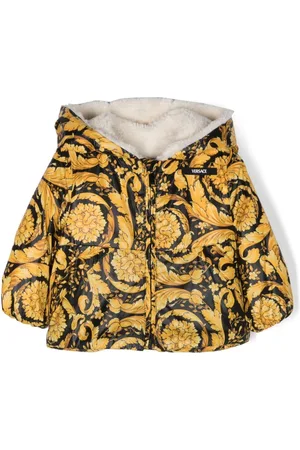 VERSACE Greca-print puffer jacket
