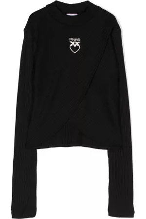 Pinko Logo-embroidered ribbed jumper