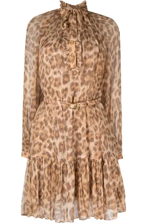 ZIMMERMANN Leopard-print belted-waist minidress