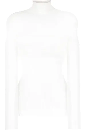 Quira Semi-sheer ribbed-knit top