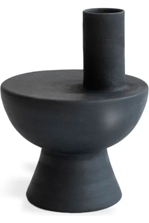 Origin Made Charred Chimney clay vase (31,3cm)