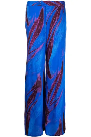 Louisa Ballou Abstract-print wide-leg trousers