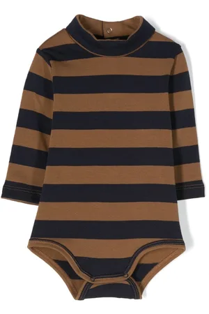 TEDDY & MINOU Stripe-print long-sleeve bodysuit