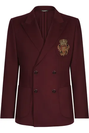 Dolce & Gabbana Embroidered-crest blazer