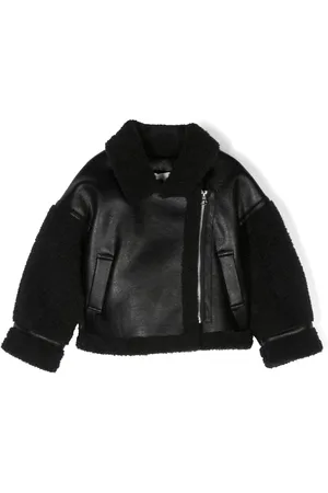 MONNALISA Faux-leather zip-up jacket
