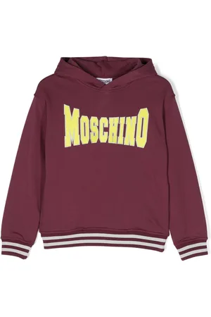 Moschino Varsity-logo cotton hoodie