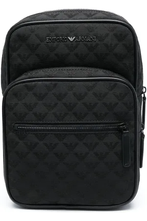 Emporio Armani Jacquard Black Backpack