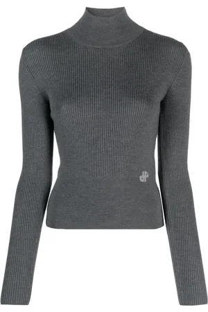 Patou Merino-blend mock-neck jumper