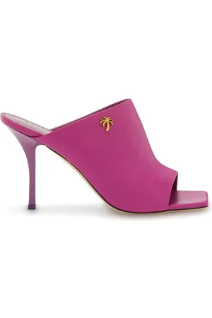 Palm Angels Palm-motif 90mm leather mules