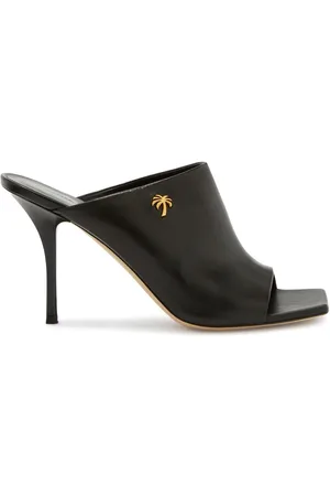 Palm Angels Palm-motif 95mm leather mules