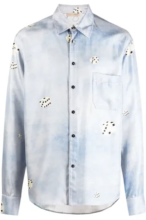 ROMEO HUNTE Bodega graphic-print silk shirt