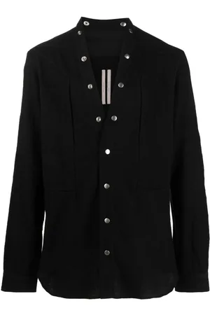 Rick Owens Plunging V-neck press-stud shirt