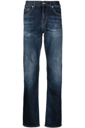 7 for all Mankind Stonewashed straight-leg jeans