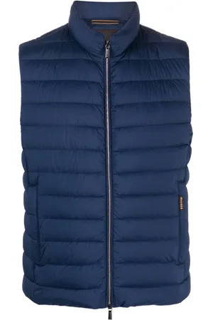 MOORER Quilted zipped gilet