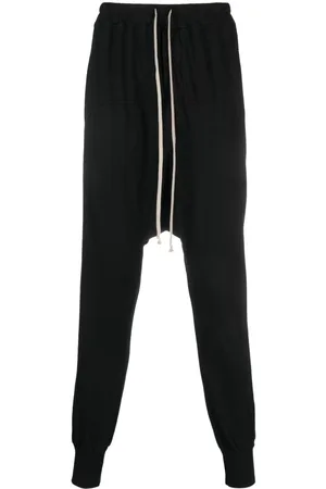 Rick Owens Cotton drop-crotch trousers
