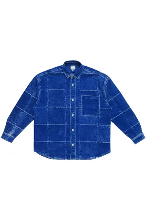 MARCELO BURLON Patchwork velour shirt
