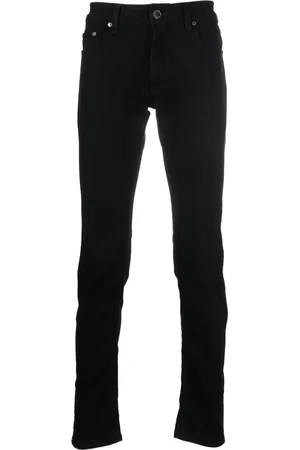 MOORER Mid-rise tapered-leg jeans