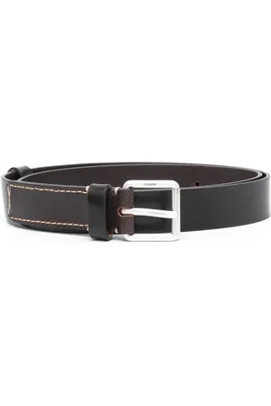 LEMAIRE Logo-engraved leather belt