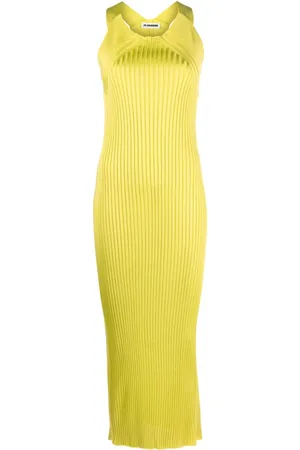 Jil Sander Sleeveless ribbed maxi dress