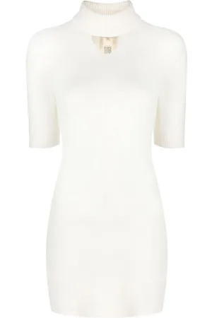 Patou Cut-out alpaca-blend minidress