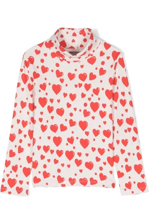 Mini Rodini Heart-print long-sleeve T-shirt