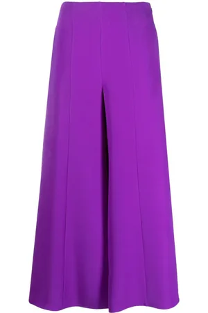 VALENTINO GARAVANI Cropped flared silk trousers