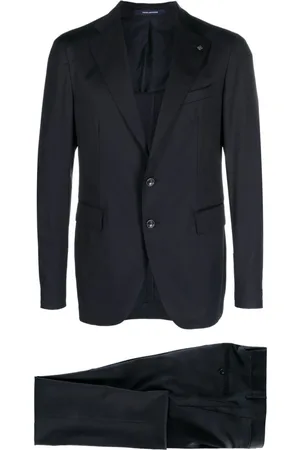 TAGLIATORE Logo-patch single-breasted suit
