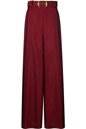 ZIMMERMANN Belted silk wide-leg trousers