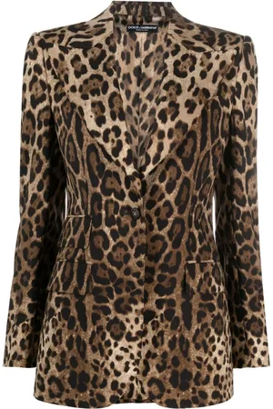 Dolce & Gabbana Leopard-print single-breasted blazer