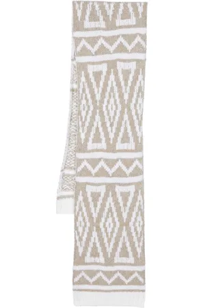 MOORER Patterned-knit scarf