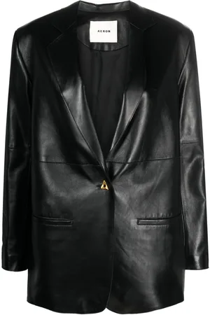 AERON Mercedes leather blazer