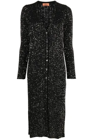 Missoni Metallic-threading long-line cardigan