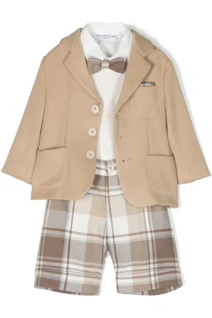 COLORICHIARI Check-print suit set (set of five)