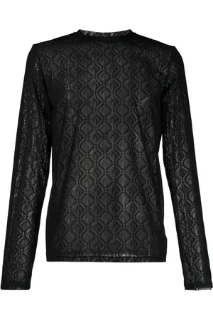 Marine Serre Moonagram flocked mesh top