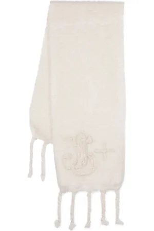 Jil Sander Logo-embroidered mohair-wool scarf