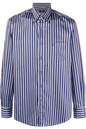 Paul & Shark Striped organic-cotton shirt