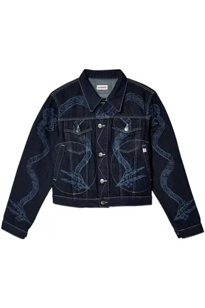 Christopher Nemeth Rope-print Denim Jacket - Farfetch