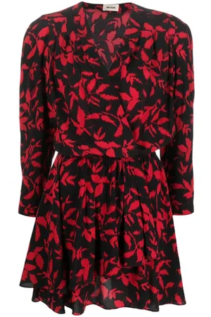 Zadig & Voltaire Rogers leaf-print minidress